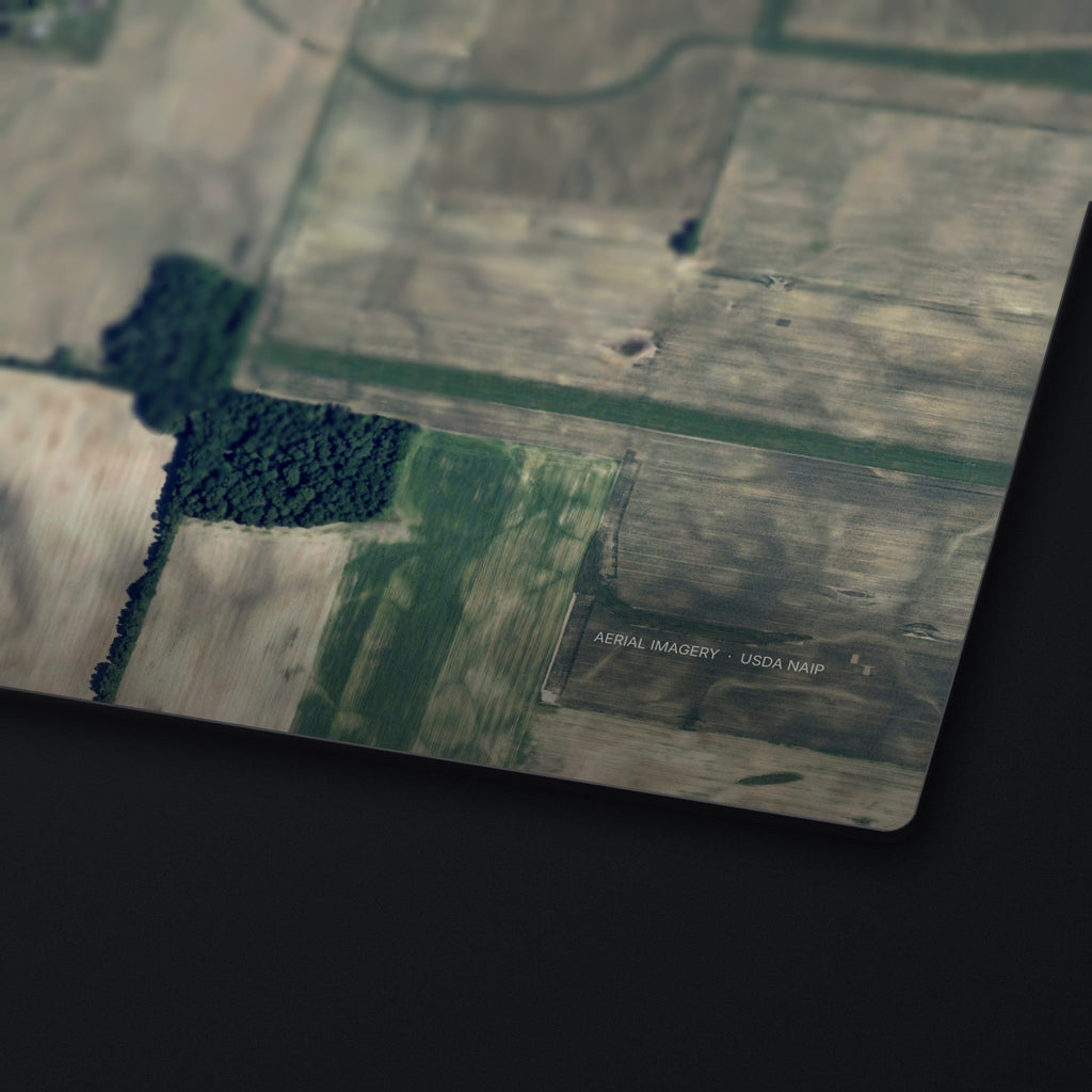Hoosier Hill Satellite Desk Mat, edge detail