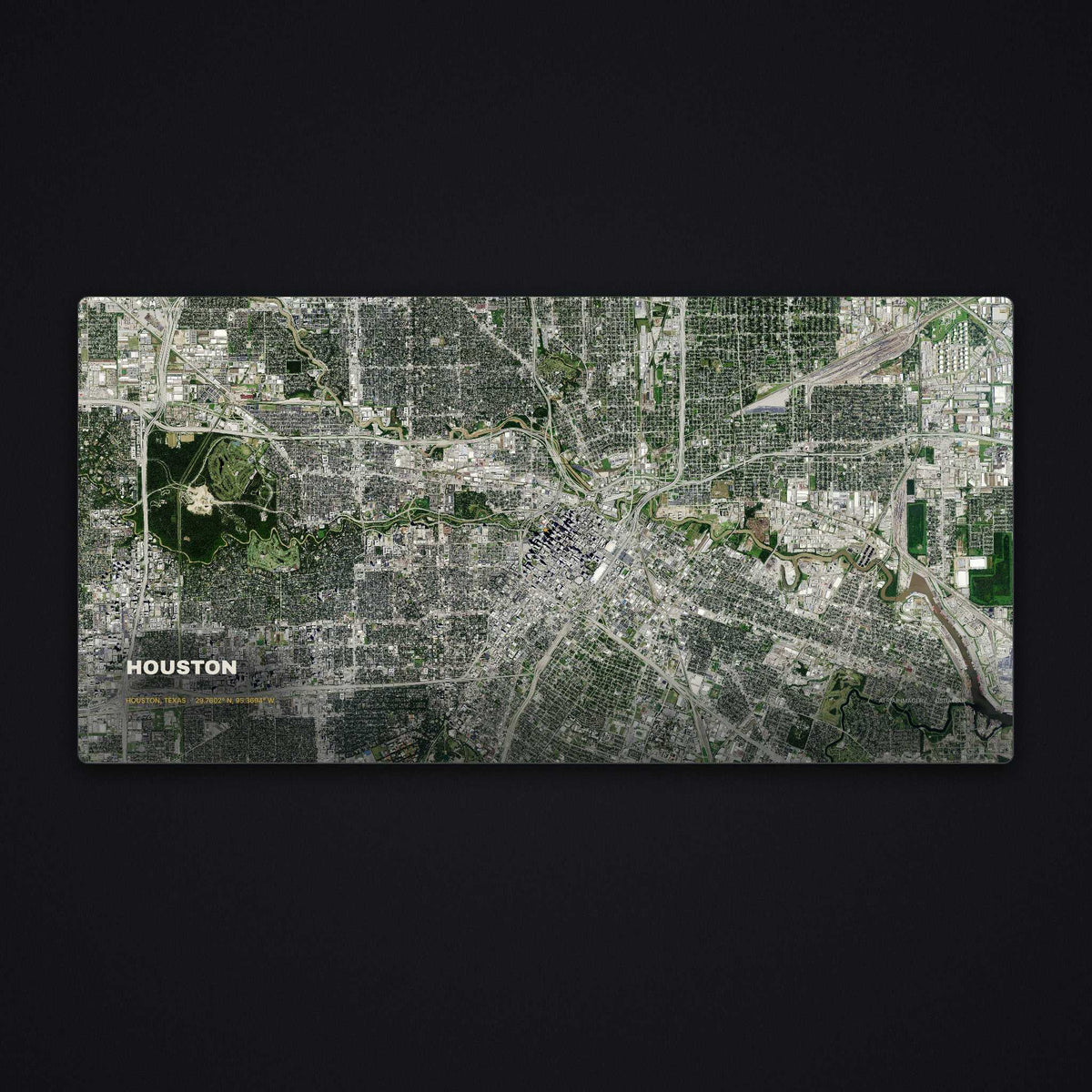 Houston Satellite Desk Mat, flat view