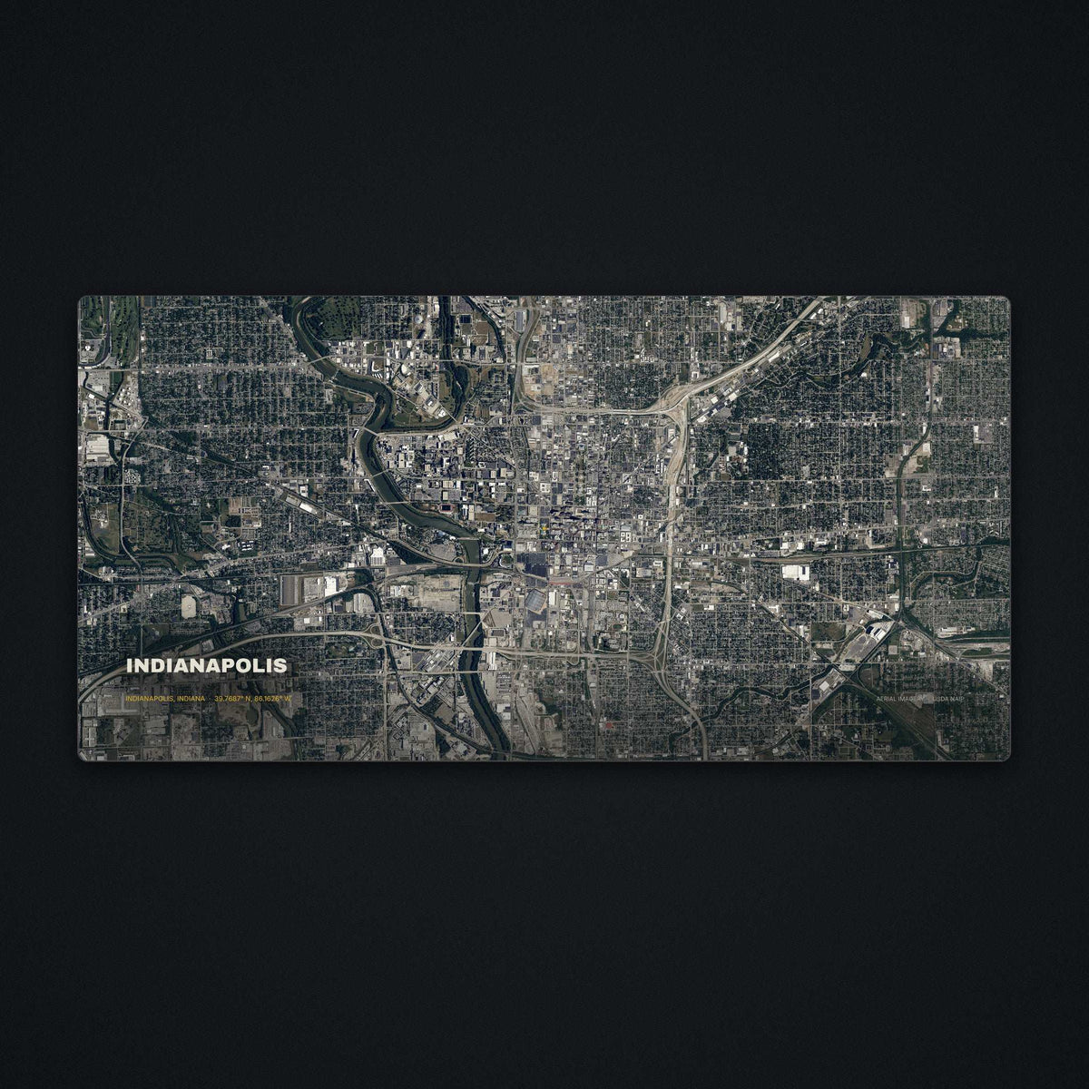 Indianapolis Satellite Desk Mat, flat view