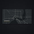Jacksonville Street Map Desk Mat, flat view
