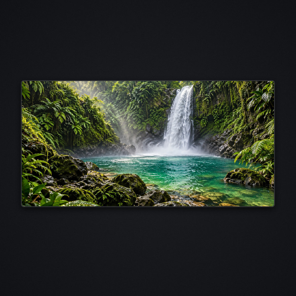 Jungle Falls Desk Mat, flat view