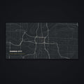 Kansas City Street Map Desk Mat, flat view