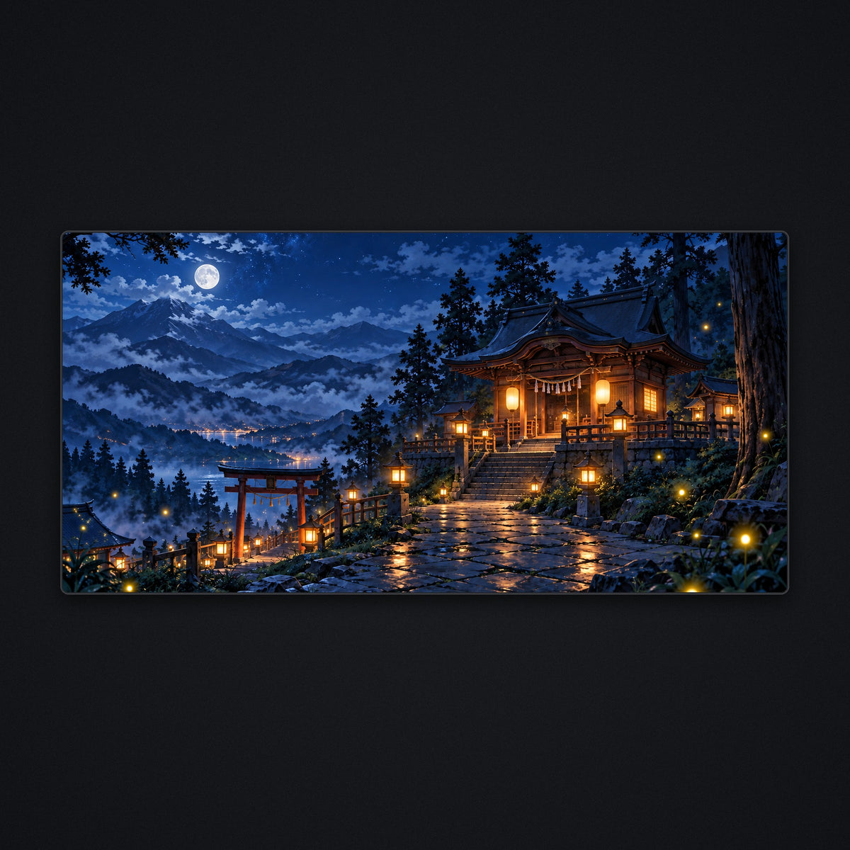 Lantern Shrine Desk Mat, flat view