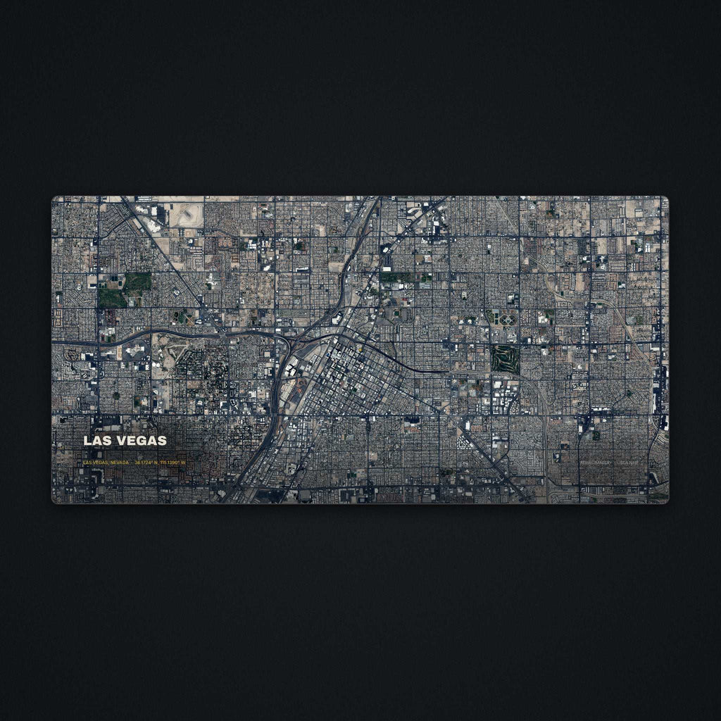 Las Vegas Satellite Desk Mat, flat view