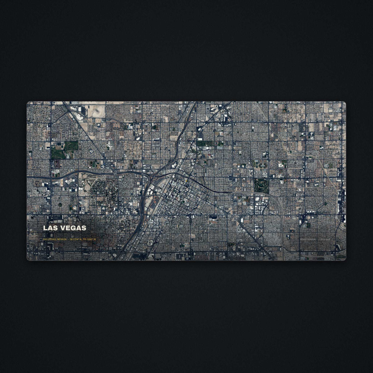 Las Vegas Satellite Desk Mat, flat view
