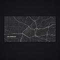 Los Angeles Street Map Desk Mat, flat view