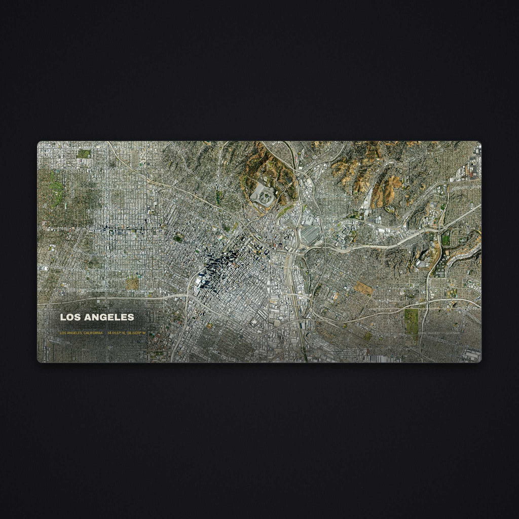 Los Angeles Satellite Desk Mat, flat view