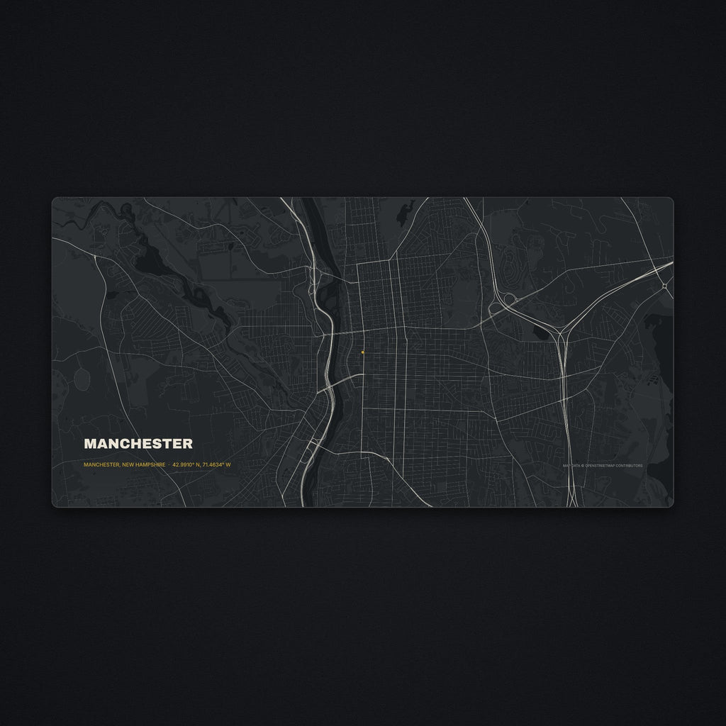 Manchester Street Map Desk Mat, flat view