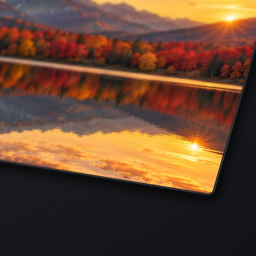Maple Lake Desk Mat, edge detail