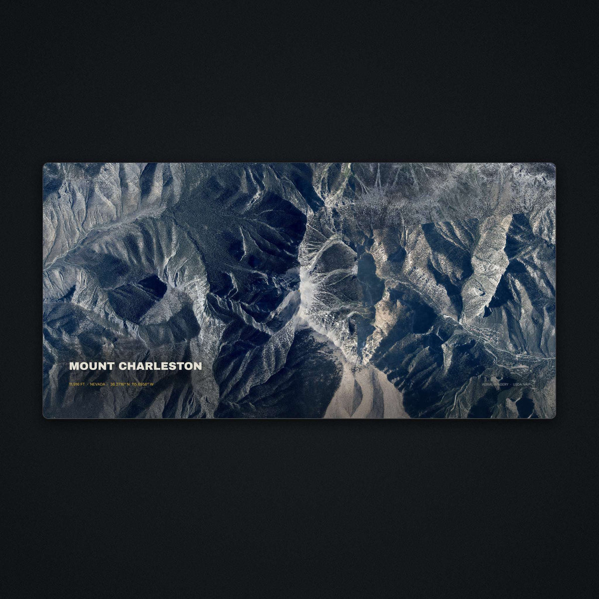 Mount Charleston Satellite Desk Mat, flat view