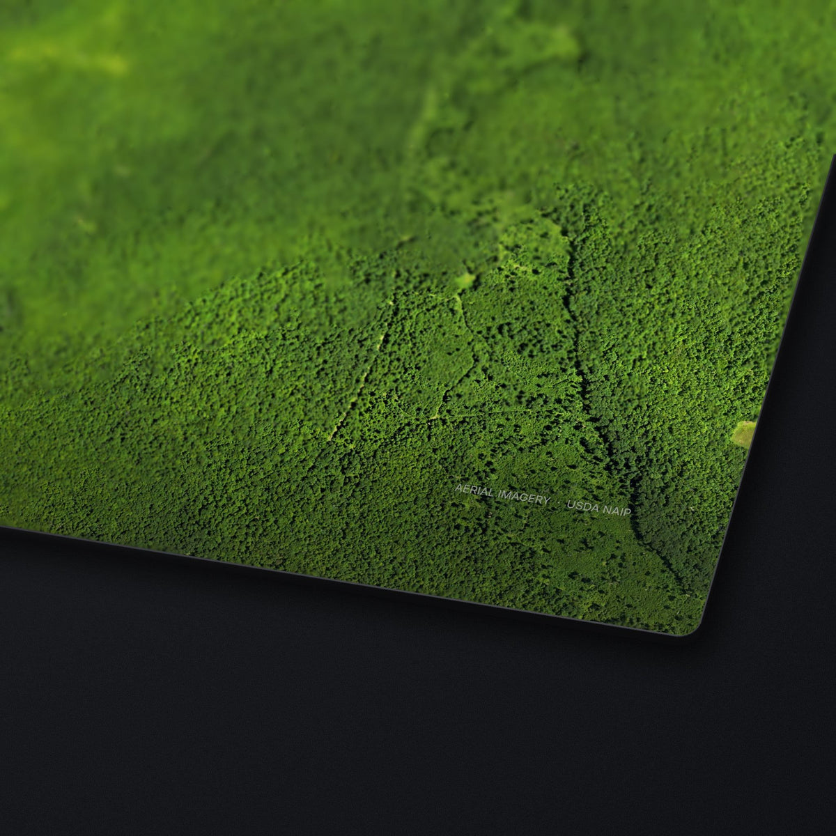Mount Davis Satellite Desk Mat, edge detail