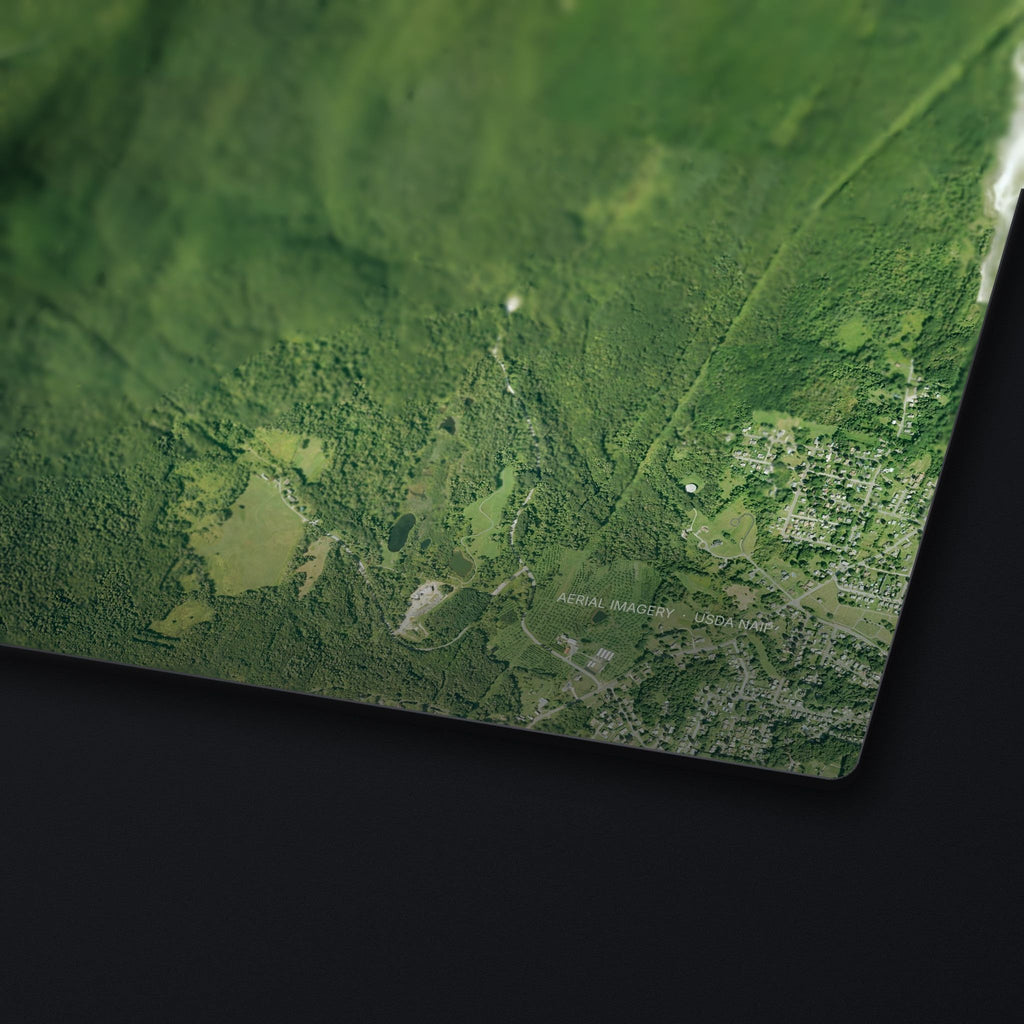Mount Greylock Satellite Desk Mat, edge detail