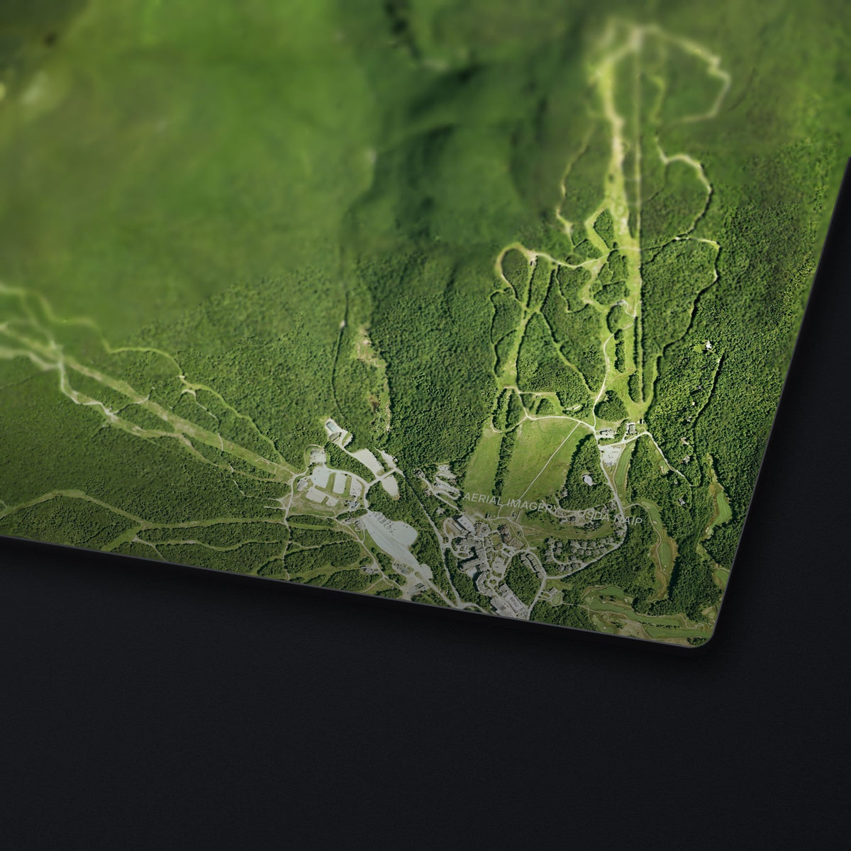 Mount Mansfield Satellite Desk Mat, edge detail