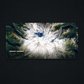 Mount Rainier Satellite Desk Mat, flat view