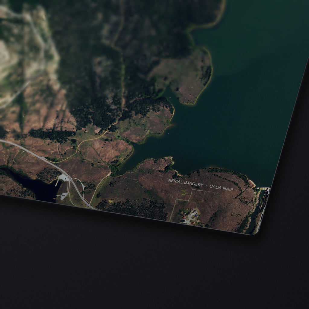 Mount Scott Satellite Desk Mat, edge detail
