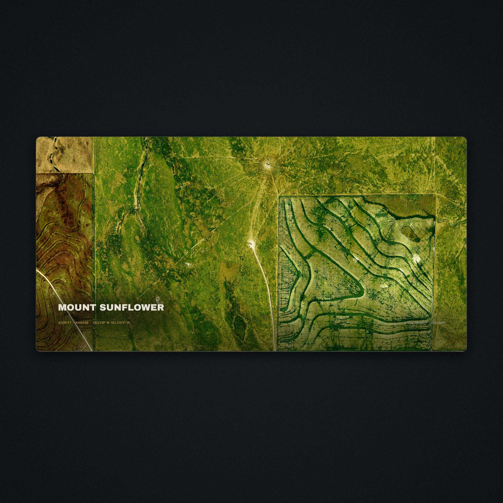Mount Sunflower Satellite Desk Mat, flat view