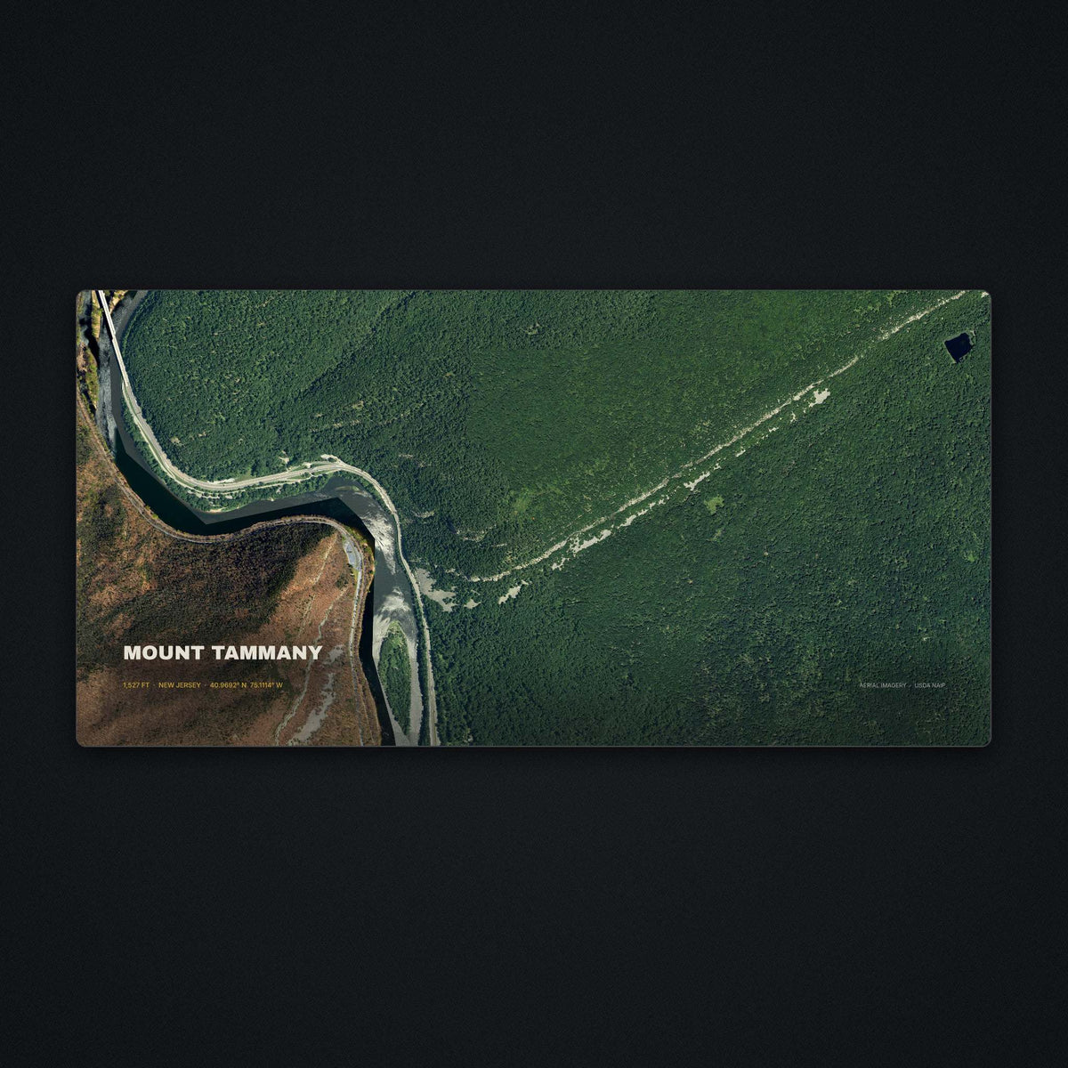 Mount Tammany Satellite Desk Mat, flat view