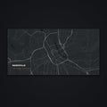 Nashville Street Map Desk Mat, flat view