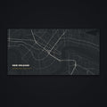 New Orleans Street Map Desk Mat, flat view
