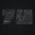 New York City Street Map Desk Mat, flat view