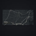 Newark Street Map Desk Mat, flat view