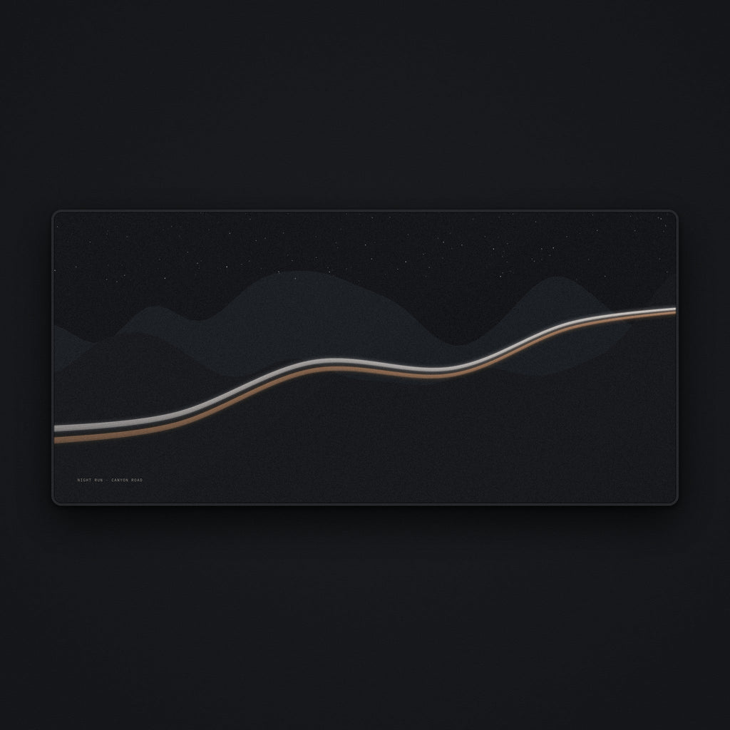 Night Run Desk Mat, flat view