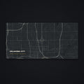 Oklahoma City Street Map Desk Mat, flat view