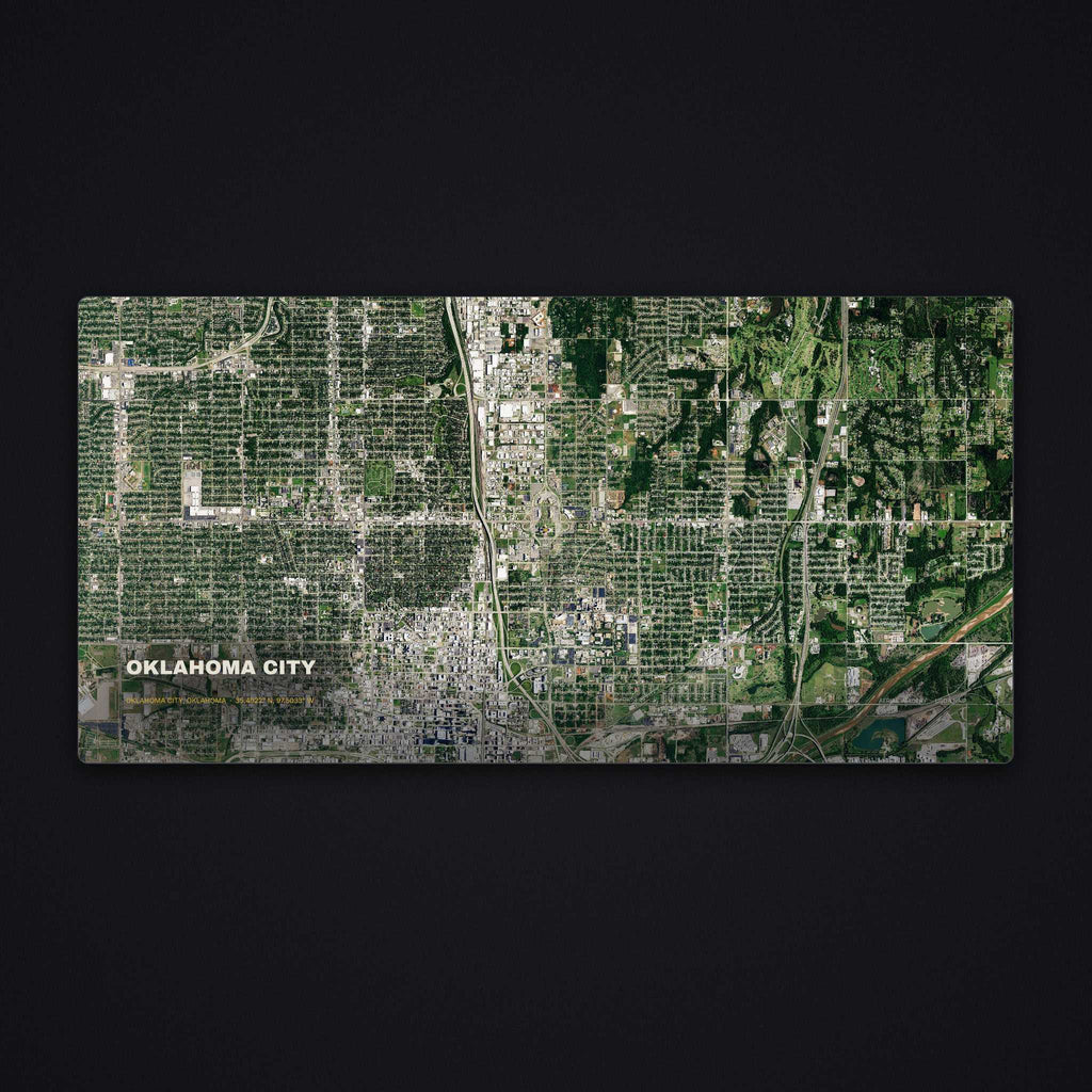 Oklahoma City Satellite Desk Mat, flat view