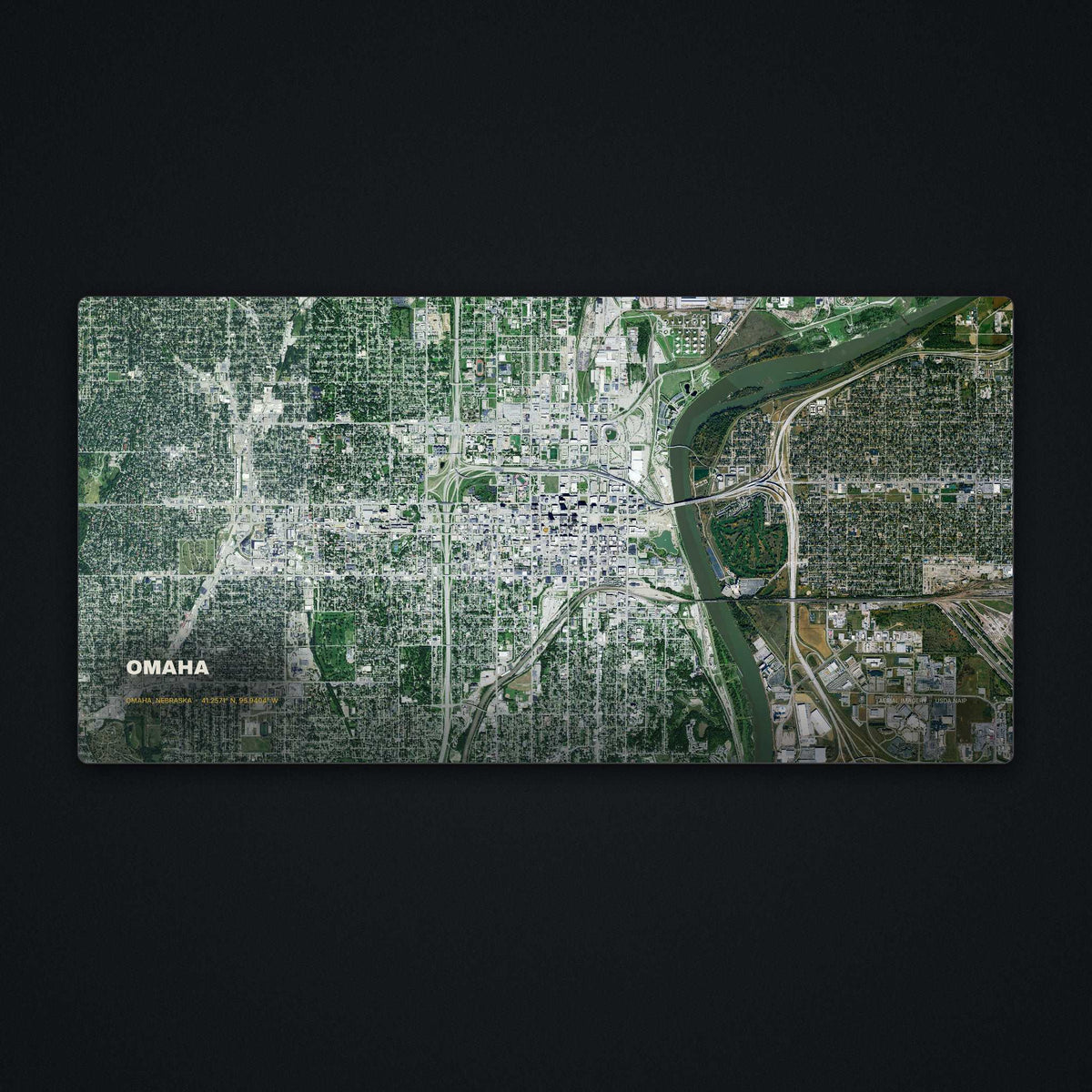 Omaha Satellite Desk Mat, flat view