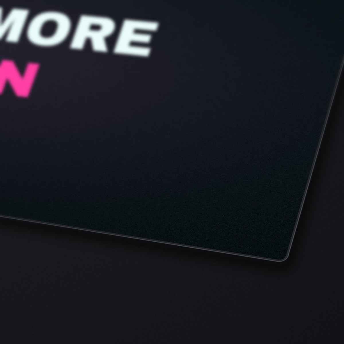 One More Run Desk Mat, edge detail