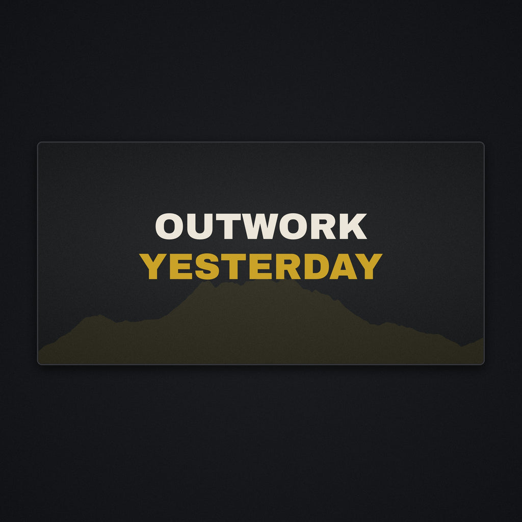 Outwork Yesterday Desk Mat, flat view