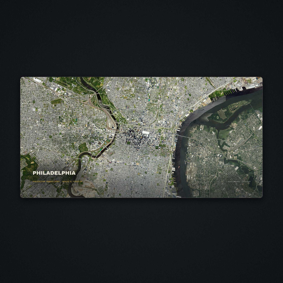 Philadelphia Satellite Desk Mat, flat view