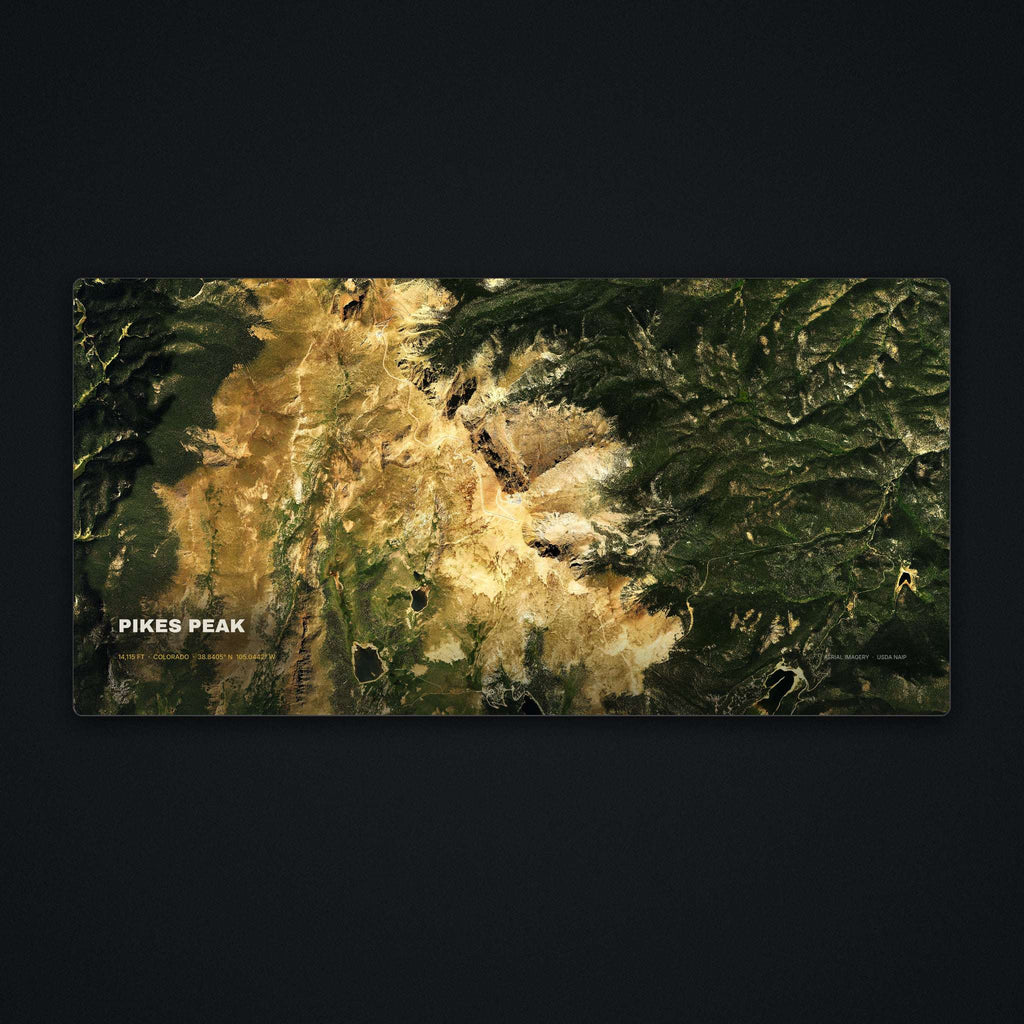 Pikes Peak Satellite Desk Mat, flat view