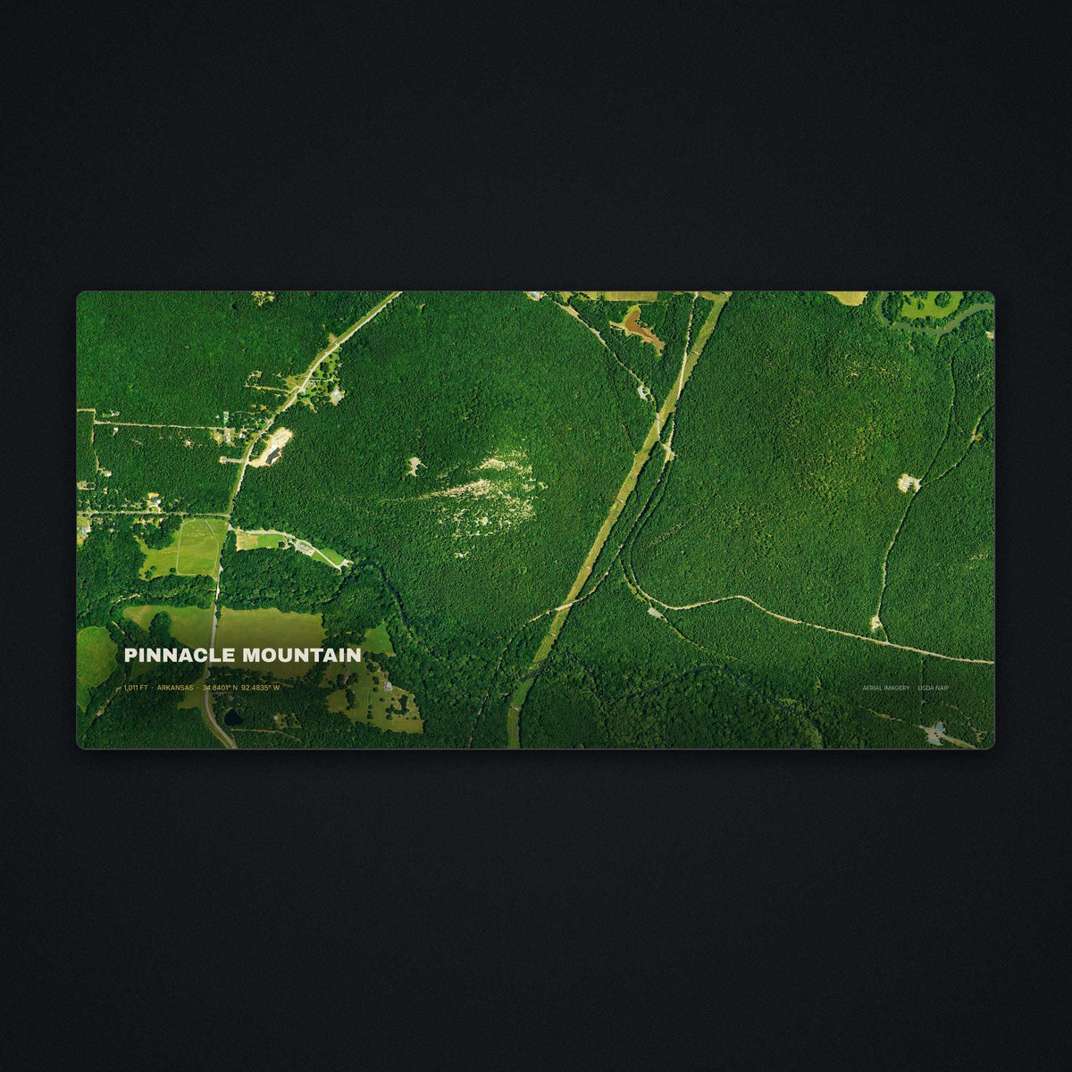 Pinnacle Mountain Satellite Desk Mat, flat view