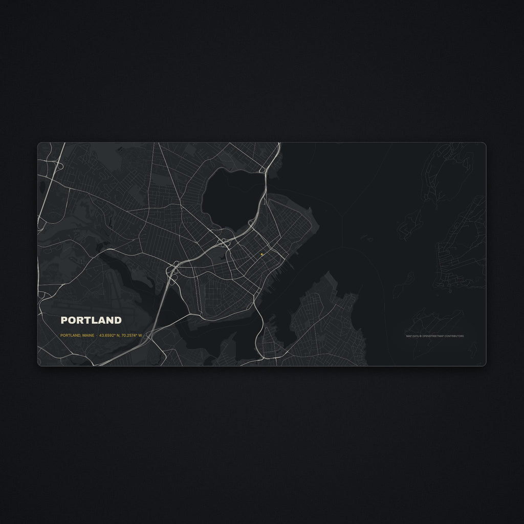 Portland Street Map Desk Mat, flat view