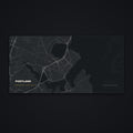 Portland Street Map Desk Mat, flat view