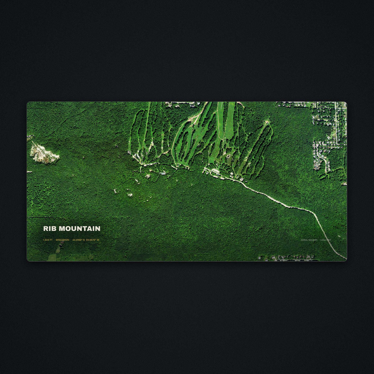 Rib Mountain Satellite Desk Mat, flat view