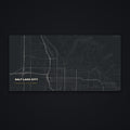 Salt Lake City Street Map Desk Mat, flat view
