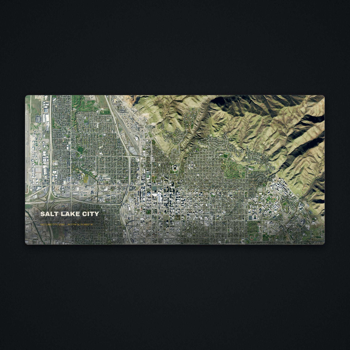 Salt Lake City Satellite Desk Mat, flat view