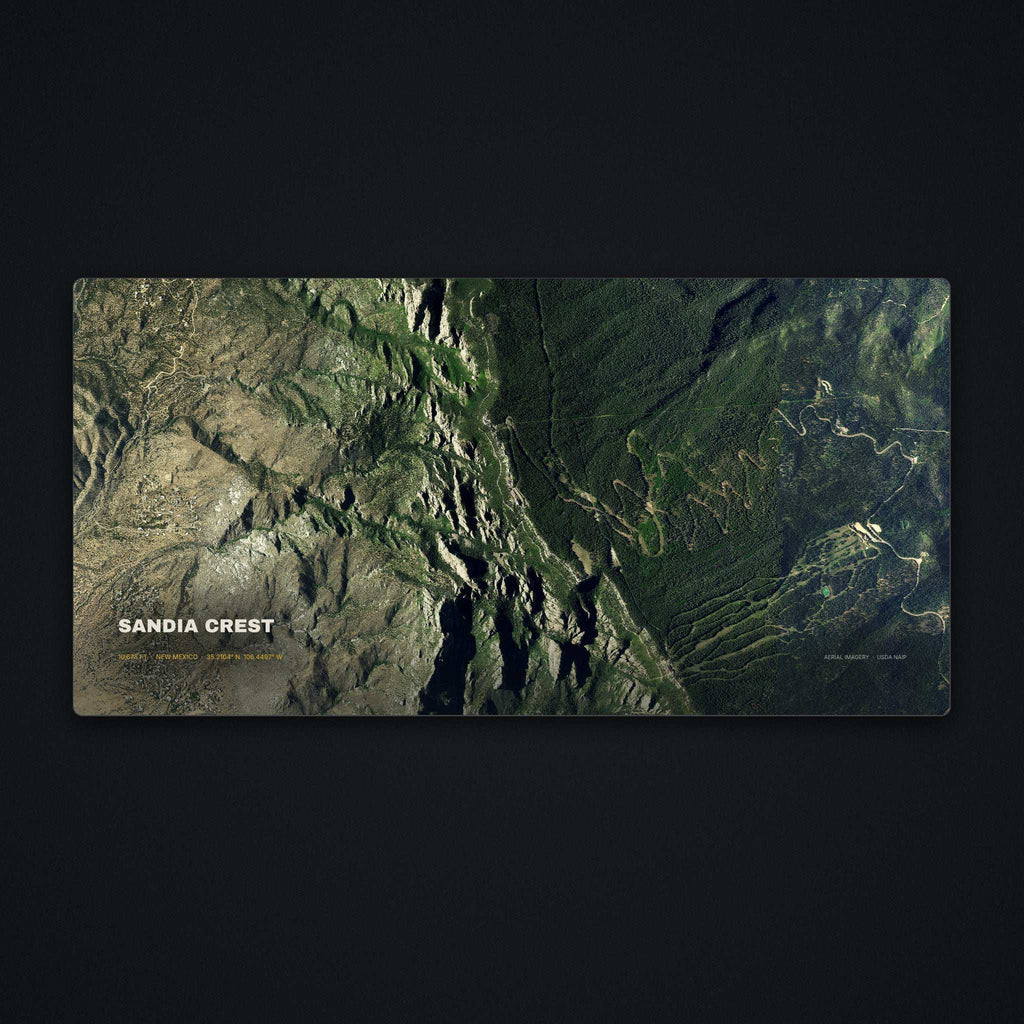 Sandia Crest Satellite Desk Mat, flat view