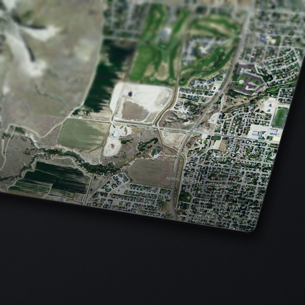 Scotts Bluff Satellite Desk Mat, edge detail