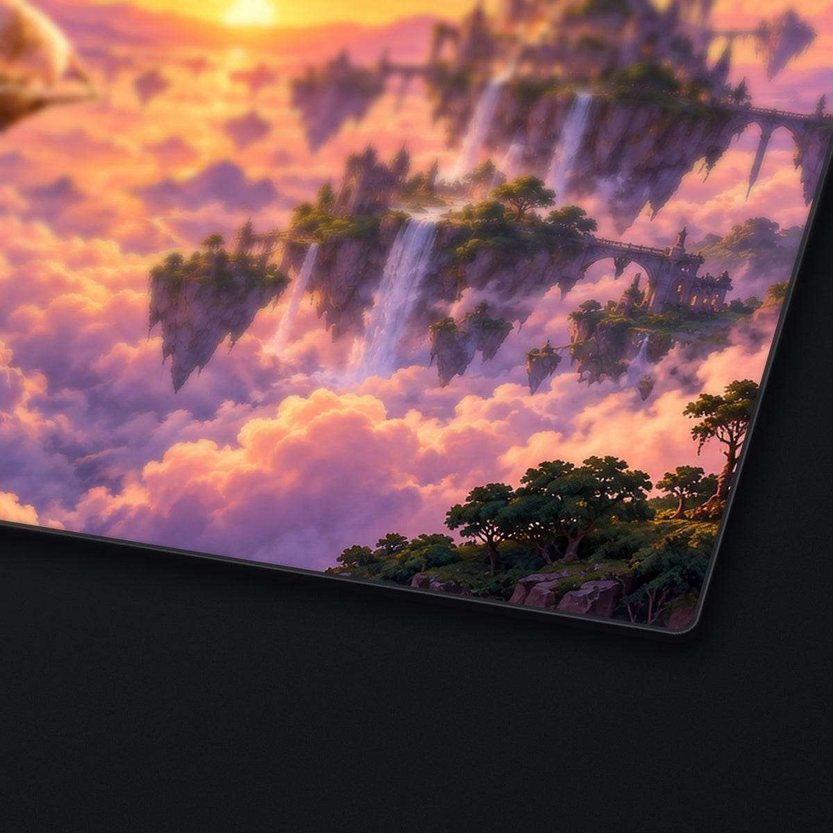 Sky Islands Desk Mat, edge detail