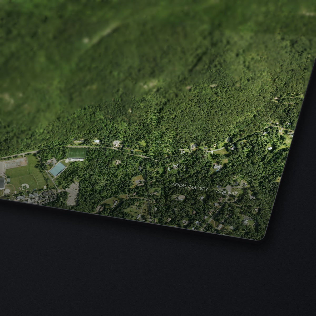 Sleeping Giant Satellite Desk Mat, edge detail