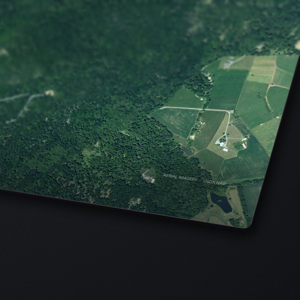 Sugarloaf Mountain Satellite Desk Mat, edge detail