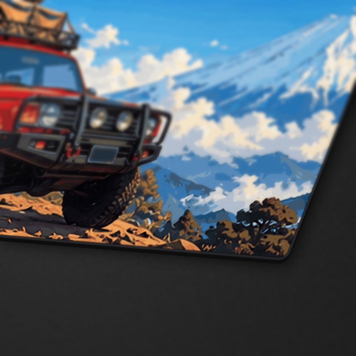 Summit Expedition Desk Mat, stitched edge detail