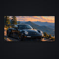 Sunset Mountain Desk Mat, flat view