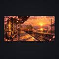 Sunset Station Desk Mat, flat view