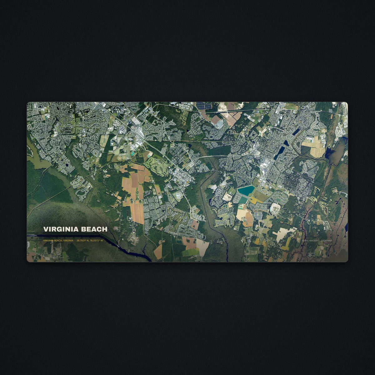 Virginia Beach Satellite Desk Mat, flat view