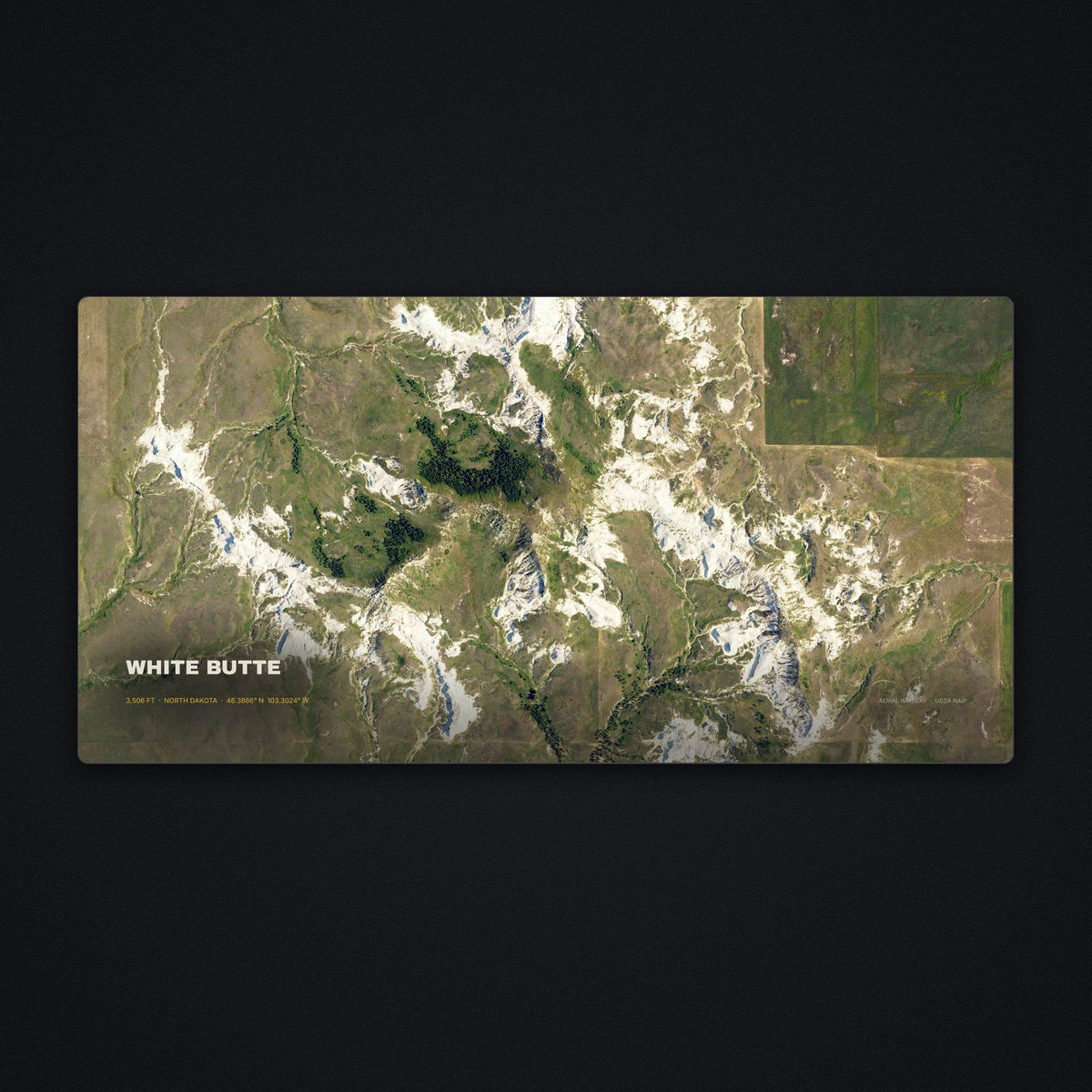 White Butte Satellite Desk Mat, flat view