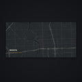 Wichita Street Map Desk Mat, flat view